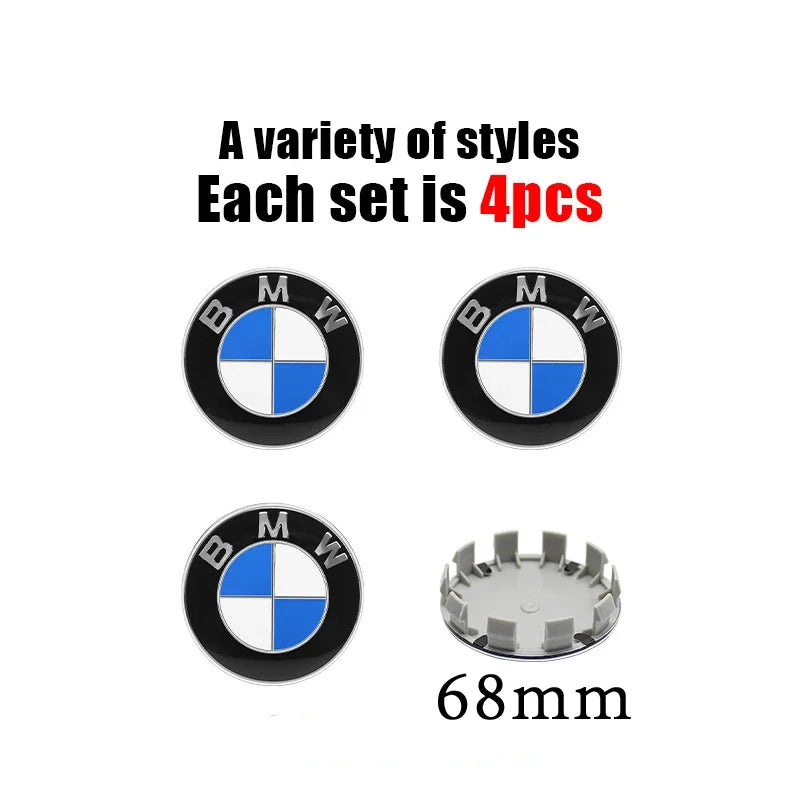 4Pc 68mm 56mm Car Rim Cover Wheel Hub Center Caps Badge Emblem Accessories For BMW E90 E60 F18 E46 F30 F20 M2 M5 M3 E87 M4 X3 X5