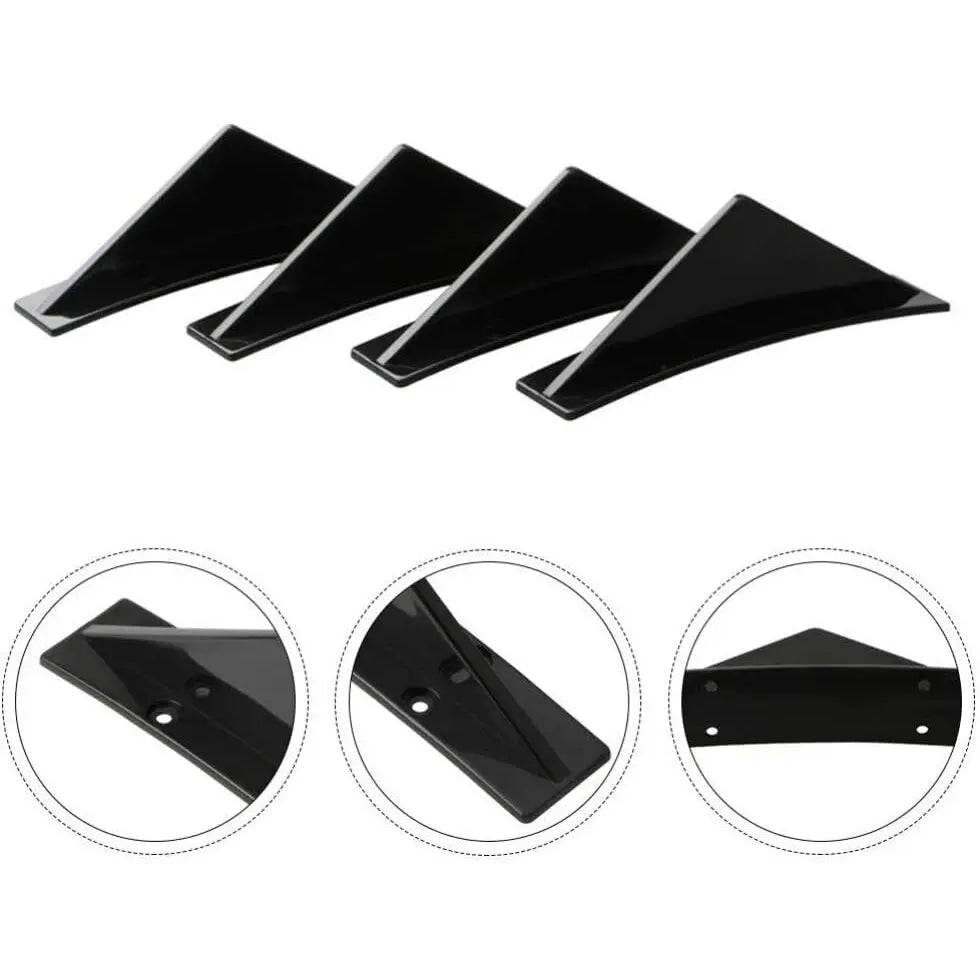 LAICY For Chevy Corvette C7 Z06 GS 14-19 Car Rear Bumper Lip Rear Diffuser Shark Fins Curved Spoiler Lip Wing Splitter 4 Fin