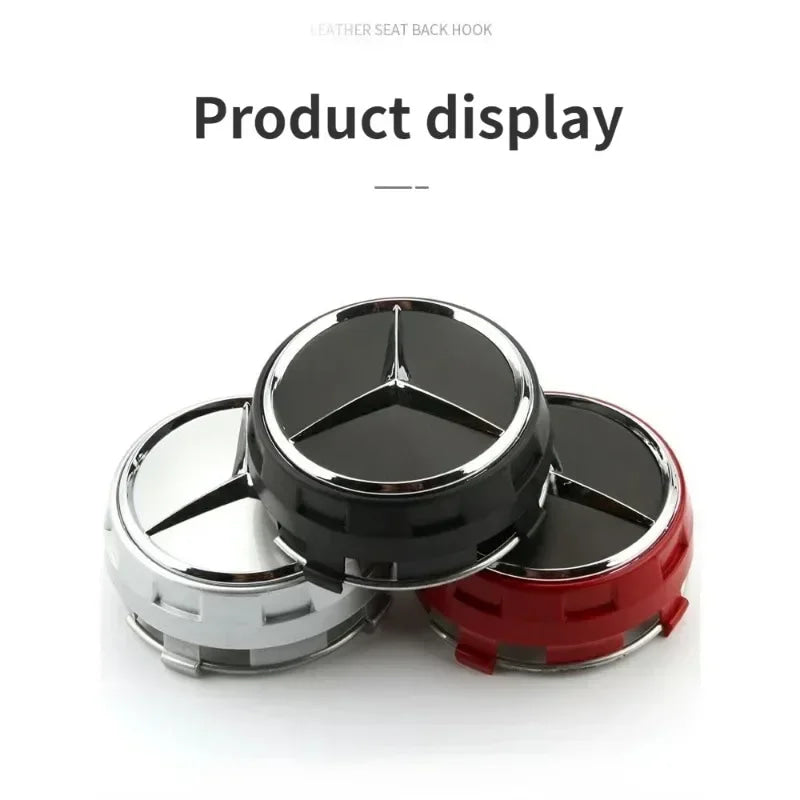 QQQ 4PCS KKK 75mm NEW Car Wheel Center Hub Caps Cover for Mercedes Benz B/C/E/S Class A Class C200L GLC GLK CLA W166 W163 W221