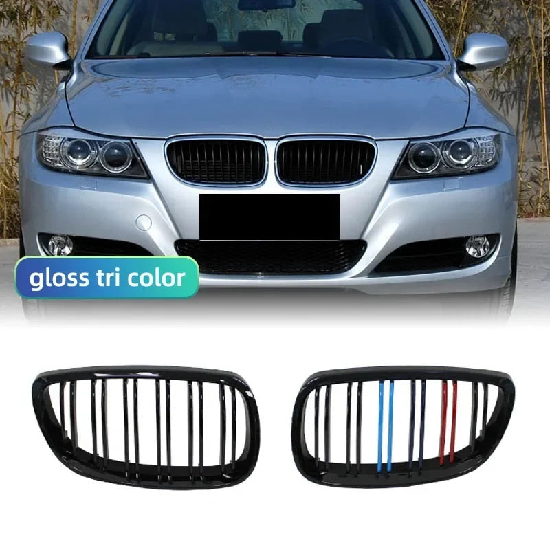 Pair Gloss Matt Carbon Black 3 Color Front Kidney Grille For BMW E92 E93 M3 2006-2009 Racing Grills