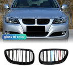 Pair Gloss Matt Carbon Black 3 Color Front Kidney Grille For BMW E92 E93 M3 2006-2009 Racing Grills