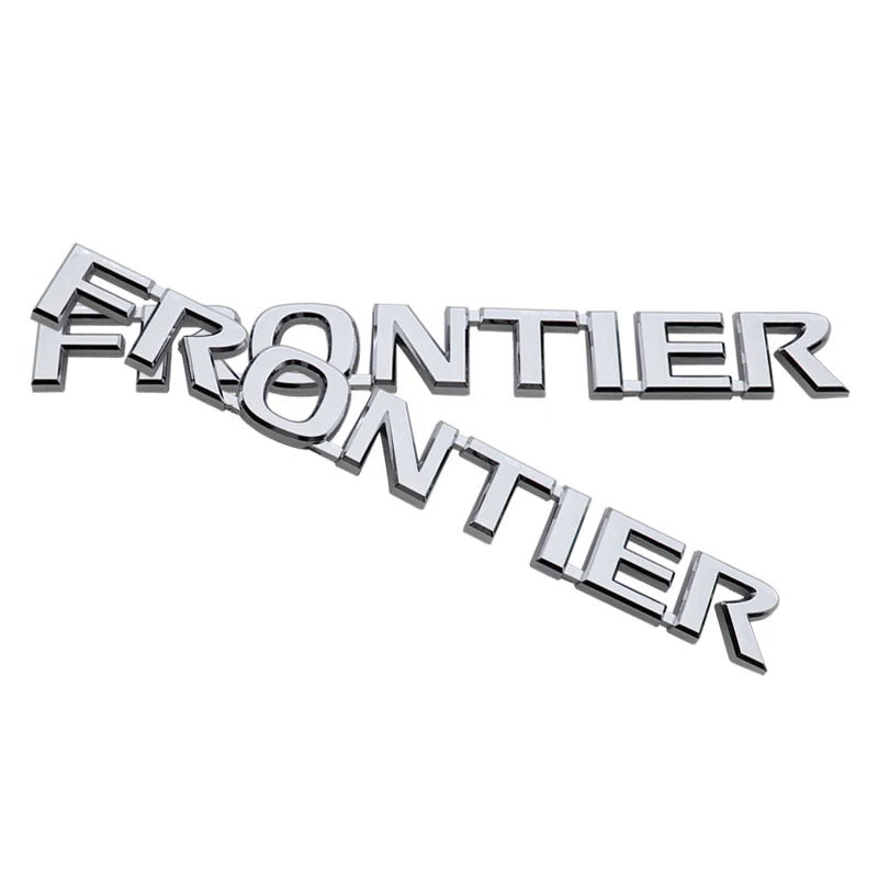 1pcs 3D FRONTIER ABS Car Rear Letter logo Rear Bumper tail door trunk car rear Emblem sticker styling Accessories For Nissan