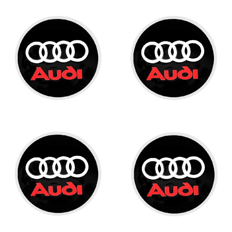 4Pc 56mm Car Wheel Center Hub Cap Rim Cover Emblem Stickers For Audi sline Rs A4 B7 B8 B9 A3 8P 8L 8V A5 A6 C6 C5 C7 A1 A7 A8 Q2