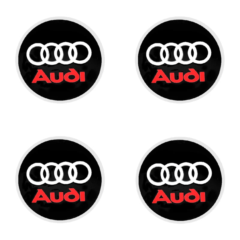 4Pc 56mm Car Wheel Center Hub Cap Rim Cover Emblem Stickers For Audi sline Rs A4 B7 B8 B9 A3 8P 8L 8V A5 A6 C6 C5 C7 A1 A7 A8 Q2
