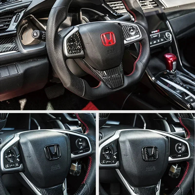 ABS Car Steering Wheel Logo Emblem Cover Sticker for Honda Accord Odyssey Jade CRV Fit CRZ City Civic HRV 8th Pilot Legend Pilot