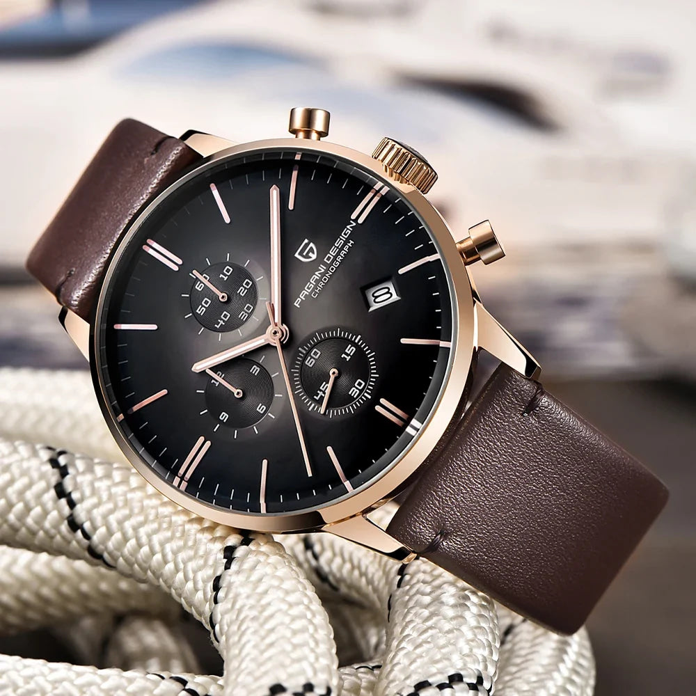 2026 new Pagani design watch VK67 men's quartz watch top leisure sports chronograph stainless steel waterproof men's watch reloj