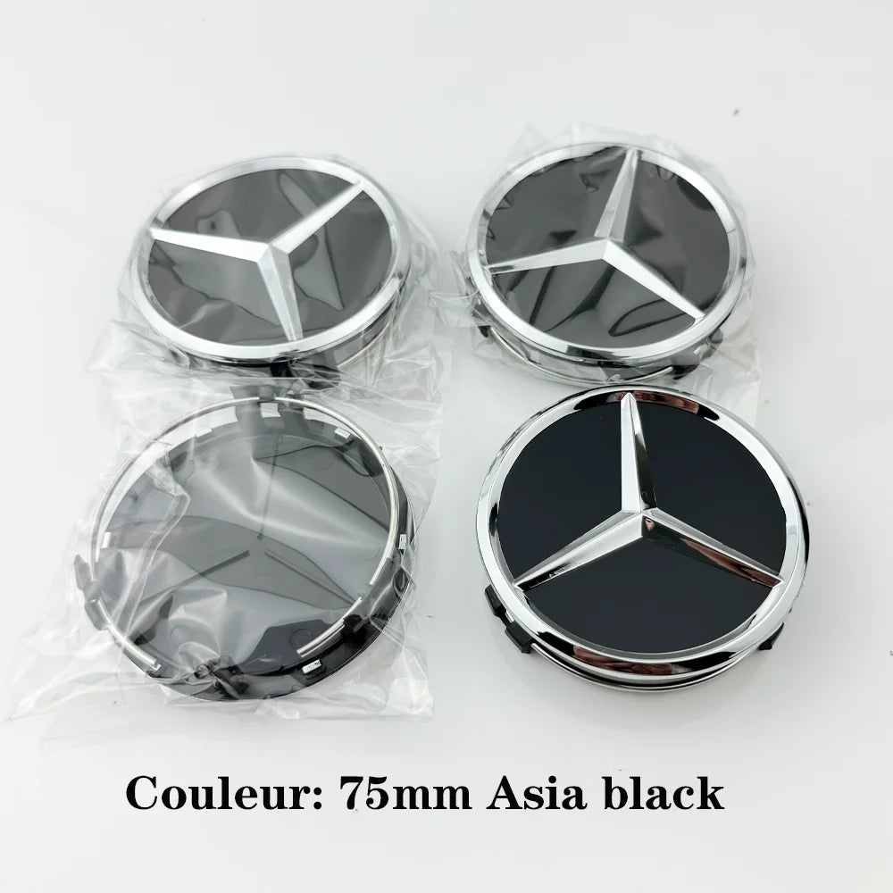 Car silver Red 4pcs 75mm Wheel Center Hub Caps 4Pcs For Mercedes Benz AMG A0004000900 W212 W205 W204 W211 W213 Accessories