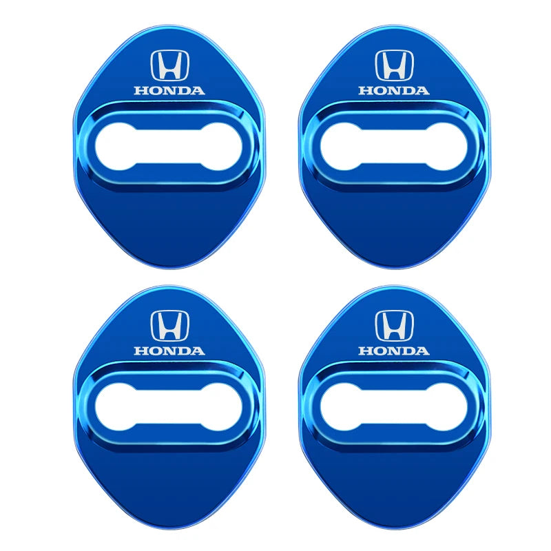 Stickers 4Pcs Car Door Lock Cover Stainless Steel Protector Cap For Honda Odyssey Spirior CR-V Civic HR-V City Accord