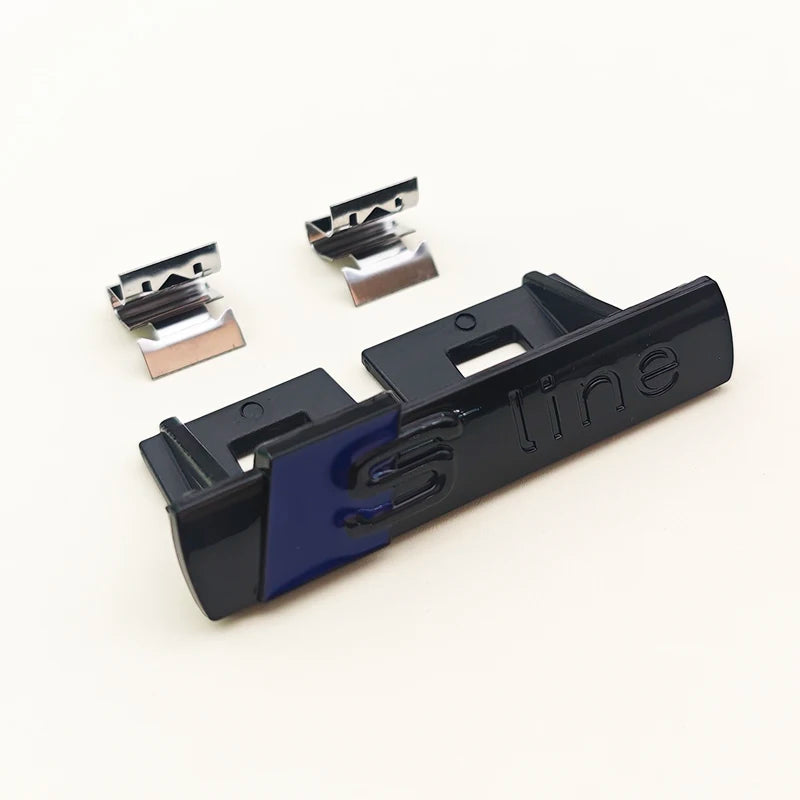 3D Metal Logo Sline Emblem Car Fender Side Sticker Front Grill Badge For Audi A3 A4 A5 A6 A7 S3 S4 S5 S6 TT S Line Accessories