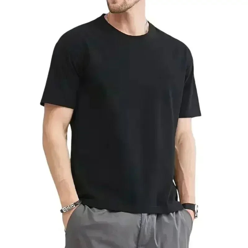100% pure cotton men's luxurious brand letter print T-shirt, short-sleeved T-shirt, high-quality men's clothing, streetwear