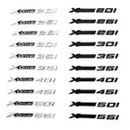 3D ABS Car Mudguard Trunk Emblem Sticker XDrive  20i 23i 25i 28i 30i 35i 40i 45i 48i 50i 55i Badge Decal Decor Fit for X3 X5