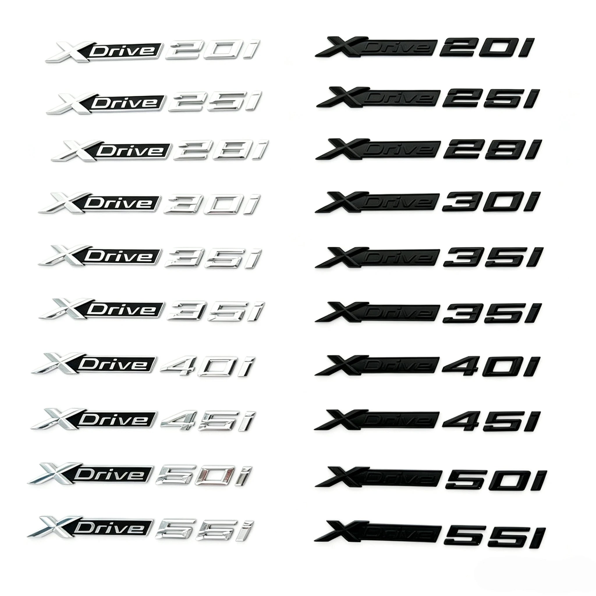 3D ABS Car Mudguard Trunk Emblem Sticker XDrive  20i 23i 25i 28i 30i 35i 40i 45i 48i 50i 55i Badge Decal Decor Fit for X3 X5