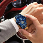 POEDAGAR Luxury Men Wristwatch Fashion Date Hollow Tourbillon Man Clock Automatic Mechanical Stainless Steel Men's Watches Reloj