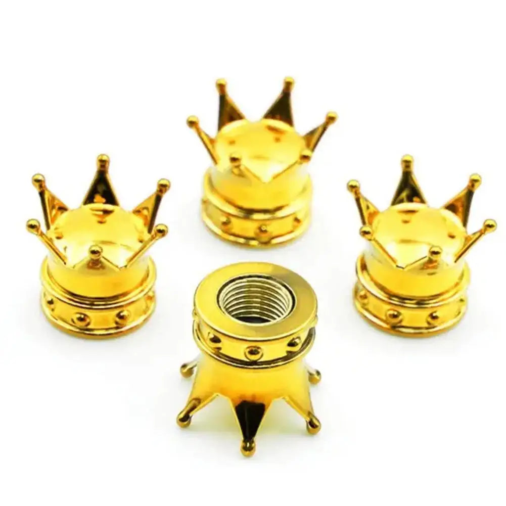 4PCS Crown Style Tire Valve Stem Caps, Air Caps Cover, Aluminum Alloy Dustproof And Waterproof Valve Caps Cover For All Toyota