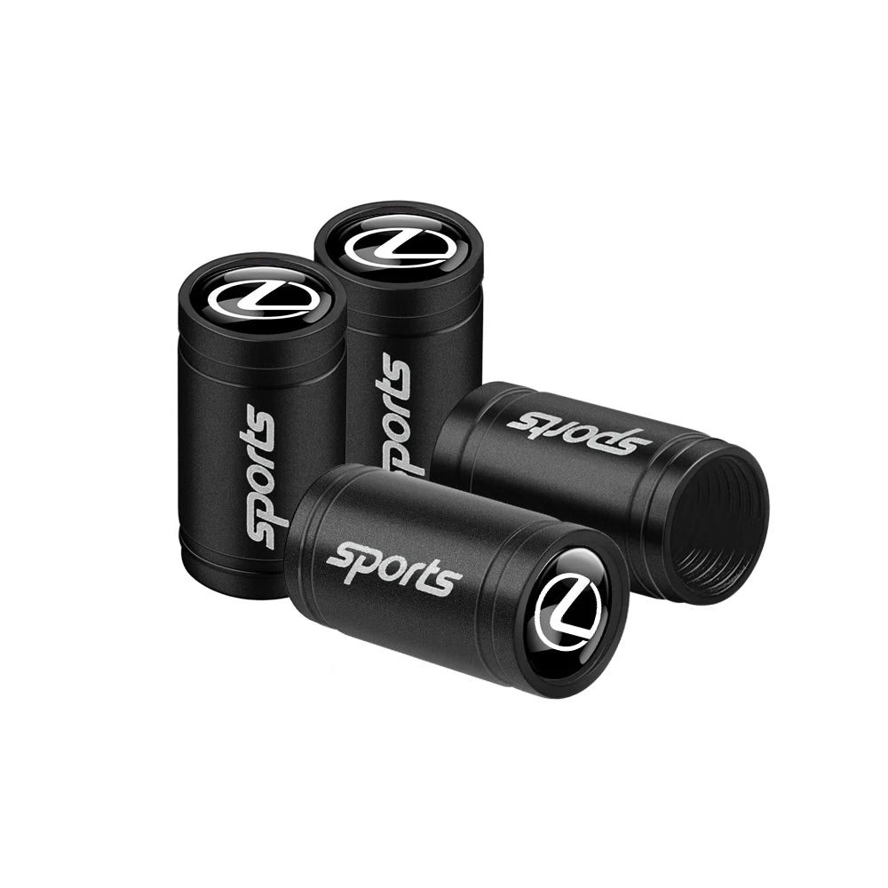4Pcs Car Wheel Tire Air Valve Caps Stem Covers Exterior Accessories For Lexus LS LC IS350 ES300h ES300 IS250 IS220d NX350h RX LX