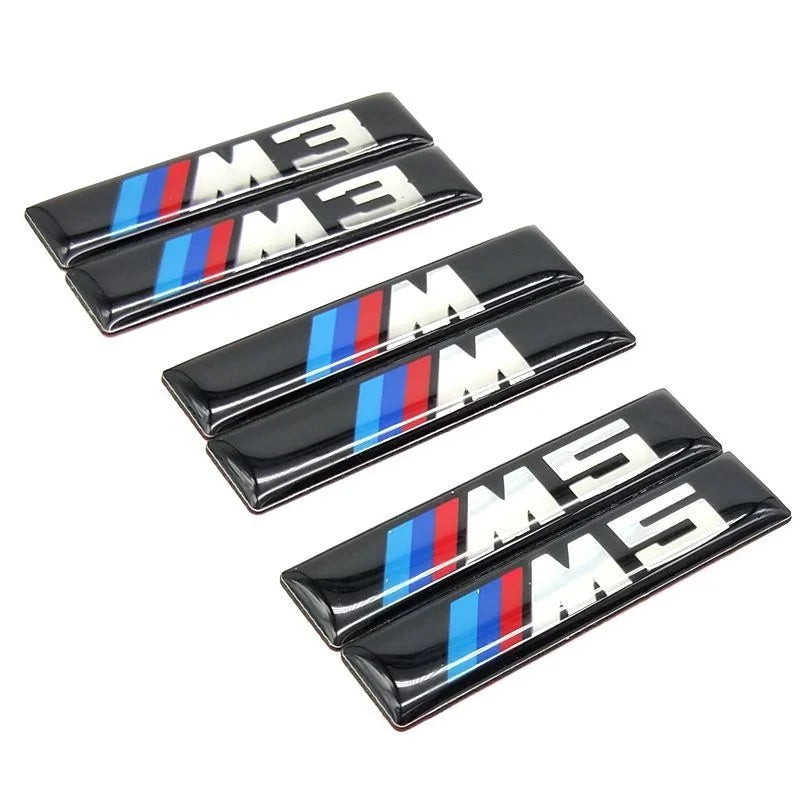 Metal Car Door Side Label Stickers for BMW M Power Performance M3 M5 Personalized Modification Stickers Auto Accessories
