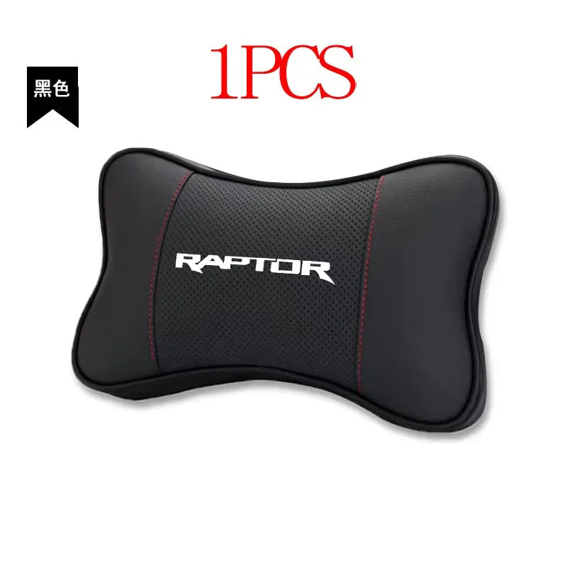 1Pcs Car Seat Headrest Auto Logo Neck Pillow For Ford Raptor F150 2019 2020 2021 2022 2023 2018 car accessories interior