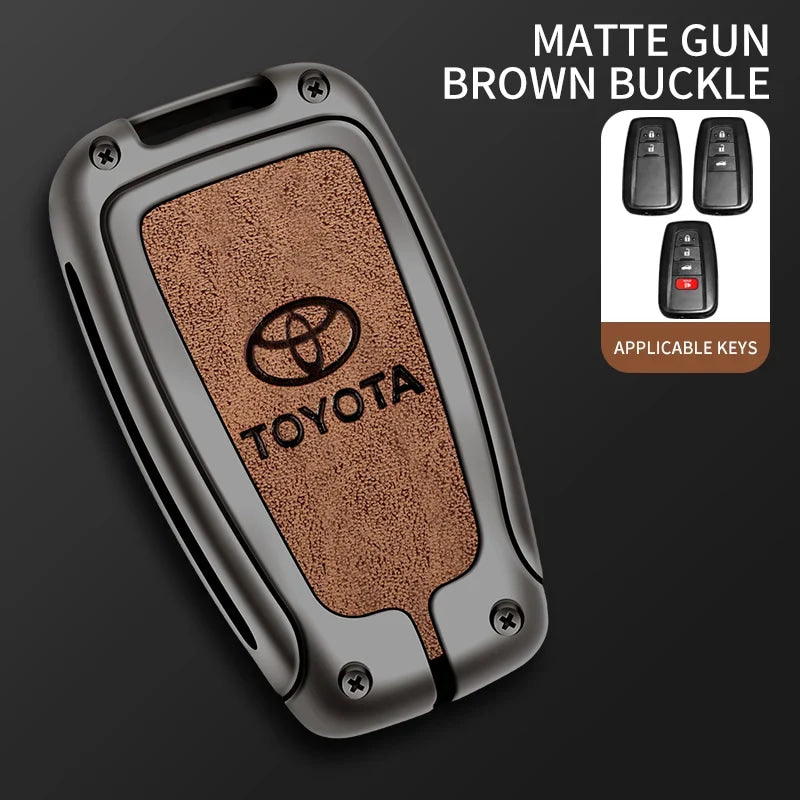 Car Key Case Bag Cover Shell For Toyota CHR Prado 2017 2018 Prius Camry Corolla RAV4 2017 2018 2019 2020 Protector Accessories