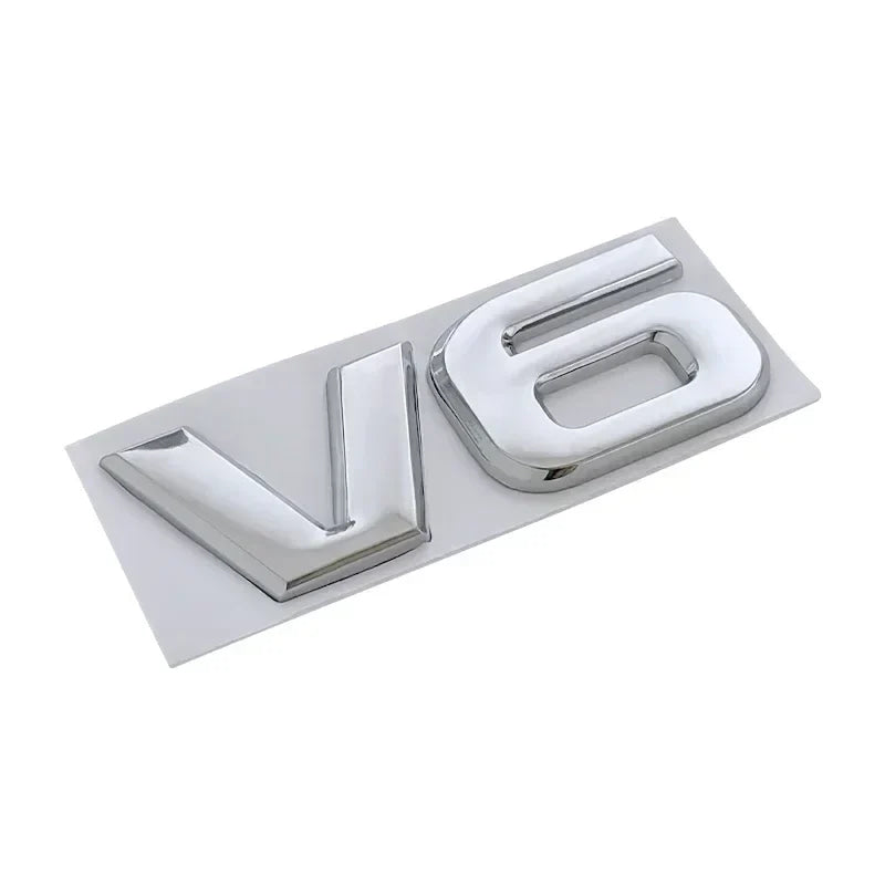 3d Metal V6 V8 Logo Rear Trunk Tailgate Fender Emblem Badge Sticker for Toyota Highlander