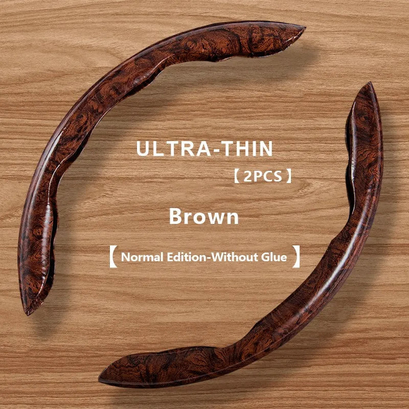 Universal Suede / Nappa Leather Car Steering Wheel Cover 38CM Breathable O/D Shape Protector Non-Slip Auto Interior Accessories
