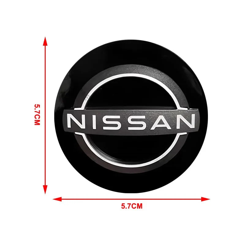 56mm Car Wheel Stickers Center Hub Cap Car Emblem Badge For Nismo Nissans Tiida Teana Skyline Juke X-trail Almera Qashqai Goods