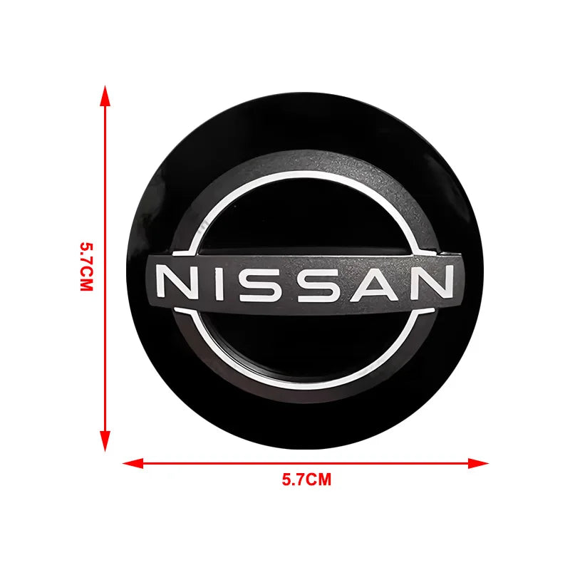 56mm Car Wheel Stickers Center Hub Cap Car Emblem Badge For Nismo Nissans Tiida Teana Skyline Juke X-trail Almera Qashqai Goods