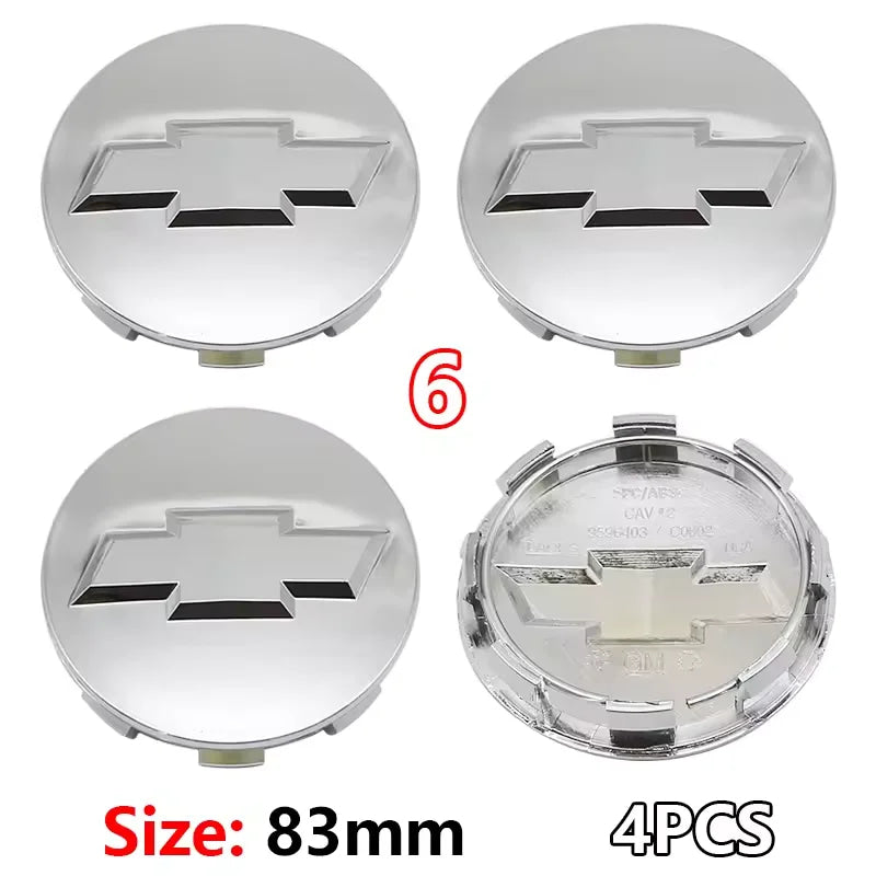 4PCS ABS Wheel Center Covers Hub Caps Badge for Chevrolet Malibu AVEO Corvette CRUZE EQUINOx IMPALA LACETTI TRAX ORLANDO Car Acc