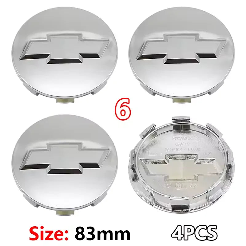 4PCS ABS Wheel Center Covers Hub Caps Badge for Chevrolet Malibu AVEO Corvette CRUZE EQUINOx IMPALA LACETTI TRAX ORLANDO Car Acc