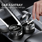 Car interior sticker Automotive LED ashtray garbage storage cup For Toyota Hilux Crown TRD chr Corolla Camry rav4 Yaris