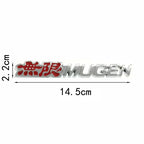 1 pcs 3D Chrome Metal Mugen Emblem Logo Rear Badge Car Trunk Sticker Car Styling for Honda Civic Accord CRV Fit