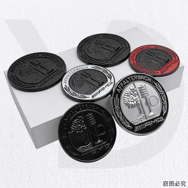 45mm 55mm 65Alloy Car Emblem Sticker Decoration for Mercedes Benz AMG C180 W205 G500 W210 W211 CLA CLK CLS GLA Rear Trunk Badge