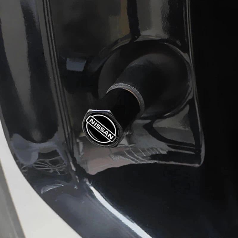 4pcs New Aluminum Car Tire Valve Hexagon Tire Dust Cap For Nissan Qashqai j11 j10 Juke X Trail t32 J32 Tiida Leaf Versa Skyline