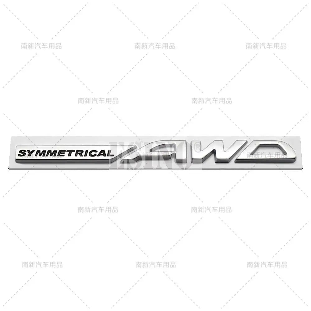 Symmetrical AWD Car Emblem Adhesive Metal Zinc Alloy Fender Badge for Subaru Legacy Forester XV Outback BRZ