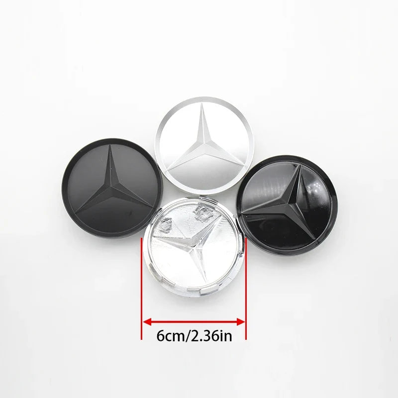 4Pcs 60mm 75mm Car Wheel Center Hub For Mercedes Benz AMG class W205 W203 GLC GLK W206 W220 W211 A180 Cap Rim Cover Accessories