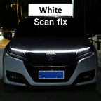 RXZ LED Daytime Running Light Scan Starting Car Hood Decorative Lights DRL Auto Engine Hood Guide Decorative Ambient Lamp 12V