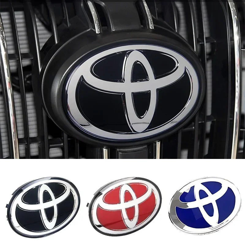 3D Car Logo Emblem Perfect Fit on Front Grill and Hood for Toyota Corolla Camry RAV4 LANDCRUSER Highlander PRIUS CHR Yaris Wish,