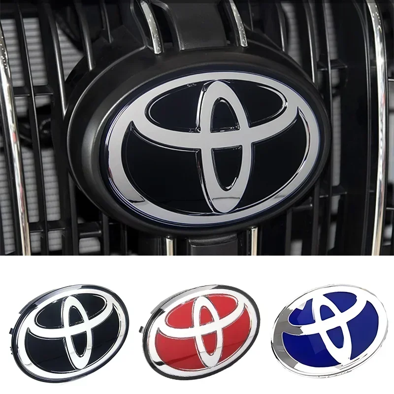 3D Car Logo Emblem Perfect Fit on Front Grill and Hood for Toyota Corolla Camry RAV4 LANDCRUSER Highlander PRIUS CHR Yaris Wish,
