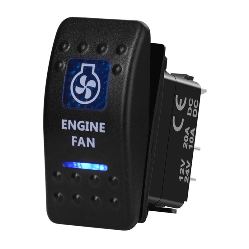 12v/24v Blue Led Light 5 Pin On Off SPST Rocker Switch 7 Pin On Off On ARB Carling Style Car Boat Waterproof Push Switch