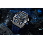 TSAR BOMBA Watch for Men Luxury Brand Tonneau Design Waterproof Clock Stainless Steel Wristwatch Fashion Rectangle Mens Watch