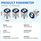 QMM-8685 Car Aluminum Wheel Tire Valve Stem Caps Airtight Covers For BMW M 50th Anniversary Celebration E46 E90 E60 F30 E39 E36