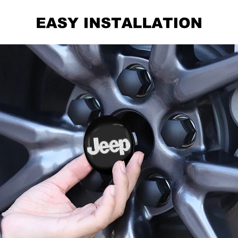 4Pcs 56/60mm Car Wheel Center Hub Cap Car Accessorie for JEEP Wrangler Grand Cherokee JK TJ Compass Renegade Patriot Trail Hawk