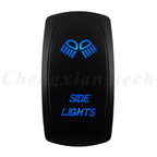 12V 20A Blue Led Car Boat Laser Rocker Switch ON OFF, (ON) OFF, ON OFF ON, (ON) OFF ON, (ON) OFF (ON) Waterproof