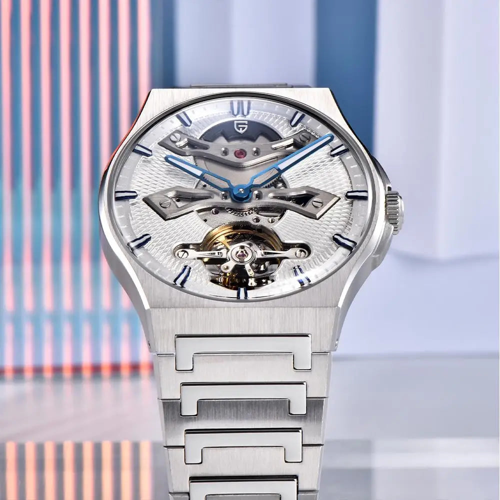 PAGANI DESIGN New 42MM Hollow Tourbillon Luxury Men Mechanical Watch Sapphire Glass Automatic Watches For Men Relojes hombres