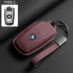 Soft Leather Car Key Case Full Cover Shell For BMW 1 2 3 4 5 6 Series X1 X3 X4 X5 X6 F36 F25 F26 F30 F34 F10 F07 F20 Z10 F15 F16