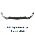 XVIP Glossy Black 3-Piece BBS Style Front Bumper Lip Spoiler For Mercedes Benz C-Class W205 2015-2018