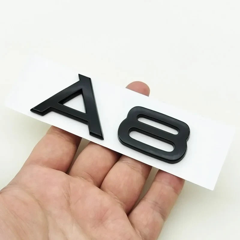 3D ABS cromo negro Logo A1 A2 A3 A4 A5 A6 A7 A8 emblema coche insignia para maletero pegatinas para Audi Auto accesorios decorativos