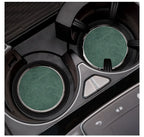 2Pcs Leather Car Coaster Anti-slip Mat Cup Holder Pad For BMW X1 X2 X3 X4 X5 X6 X7 1 3 5 6 7 Series E60 E90 E70 G20 G30 G7