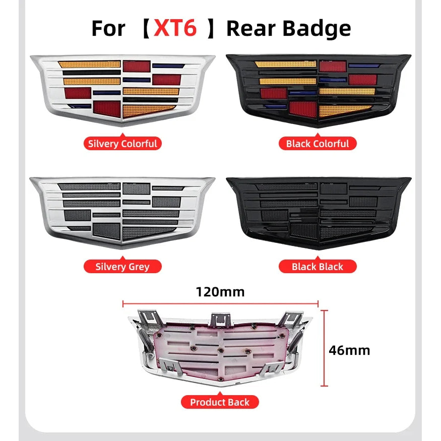 1pcs 3D ABS Car Front Grille Center Emblem Badge Rear Trunk Sticker Accessories For Cadillac CT4 CT5 CT6 XT4 XT5 XT6 XTS ATS