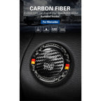 BETTERHUMZ Carbon Fiber For Mercedes Benz W204 W205 W212 C E Class Car Engine Start Stop Button Trim Ring Sticker Accessories