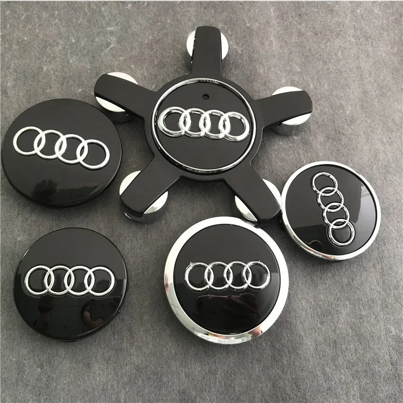 4pcs 60mm 61mm 68mm 69mm Car Styling Wheel Center Cap Hub Covers Badge 4B0601170 For Audi A3 A4 A5 A6 A7 A8 S4 S6 Accessories